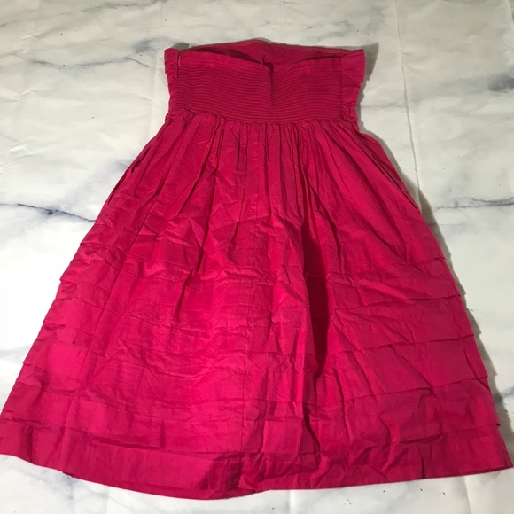 Anthropologie Maeve Hot Pink Strapless Dress - Picture 6 of 7